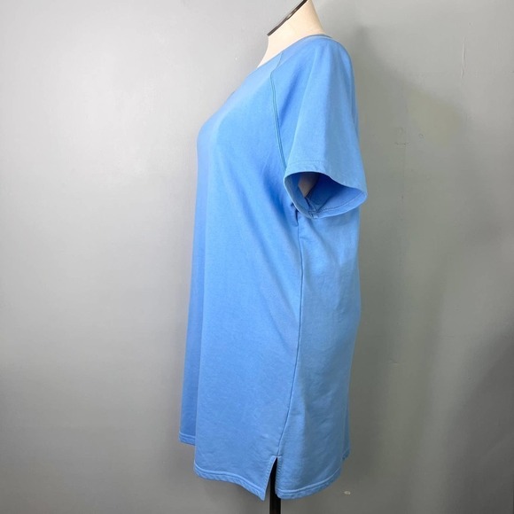 FABLETICS Terry Short Sleeve Mini Dress in Island Escape Blue Women's Size XXL - Picture 6 of 15